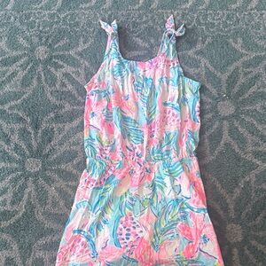 Lilly Pulitzer Multicolor Tie-Shoulder Tropical Dress